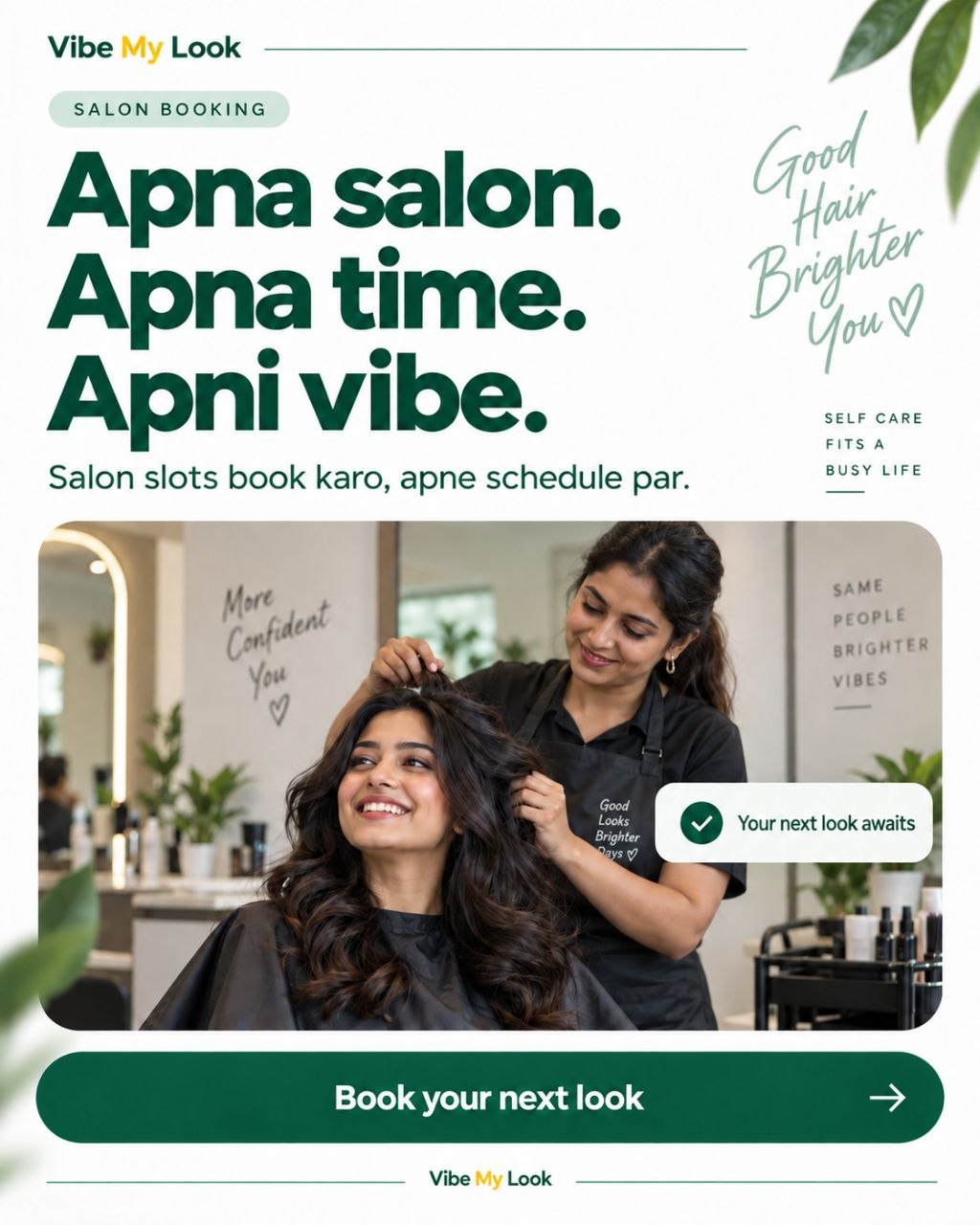 Woman getting a beauty treatment in a salon