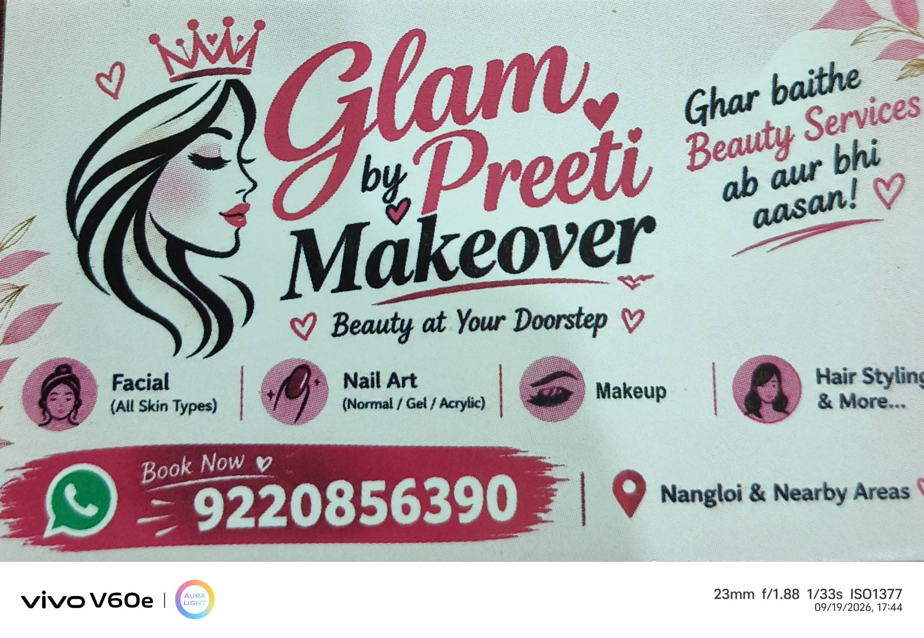 Glam by preeti makeover freelance hai at home sarvice, Makeup Artist in Nangloi Jat Colony Near By Area, Nangloi Jat Colony Near By Area